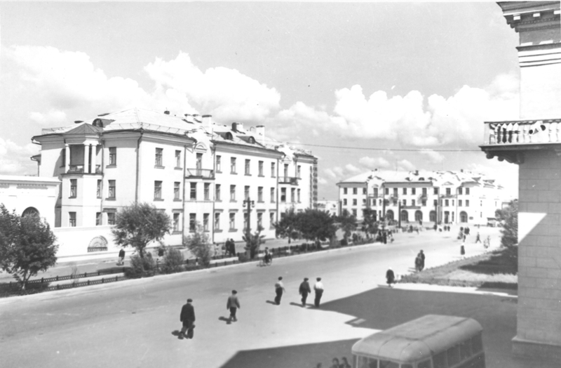 Улица Ленина в городе Копейске (1971 год)